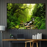 Alfombra Tapiz Bosque Lona Árbol Cascada Niebla Hogar - Accesorios y Decoración Naty Shop Saludos 200L X 150B Cm