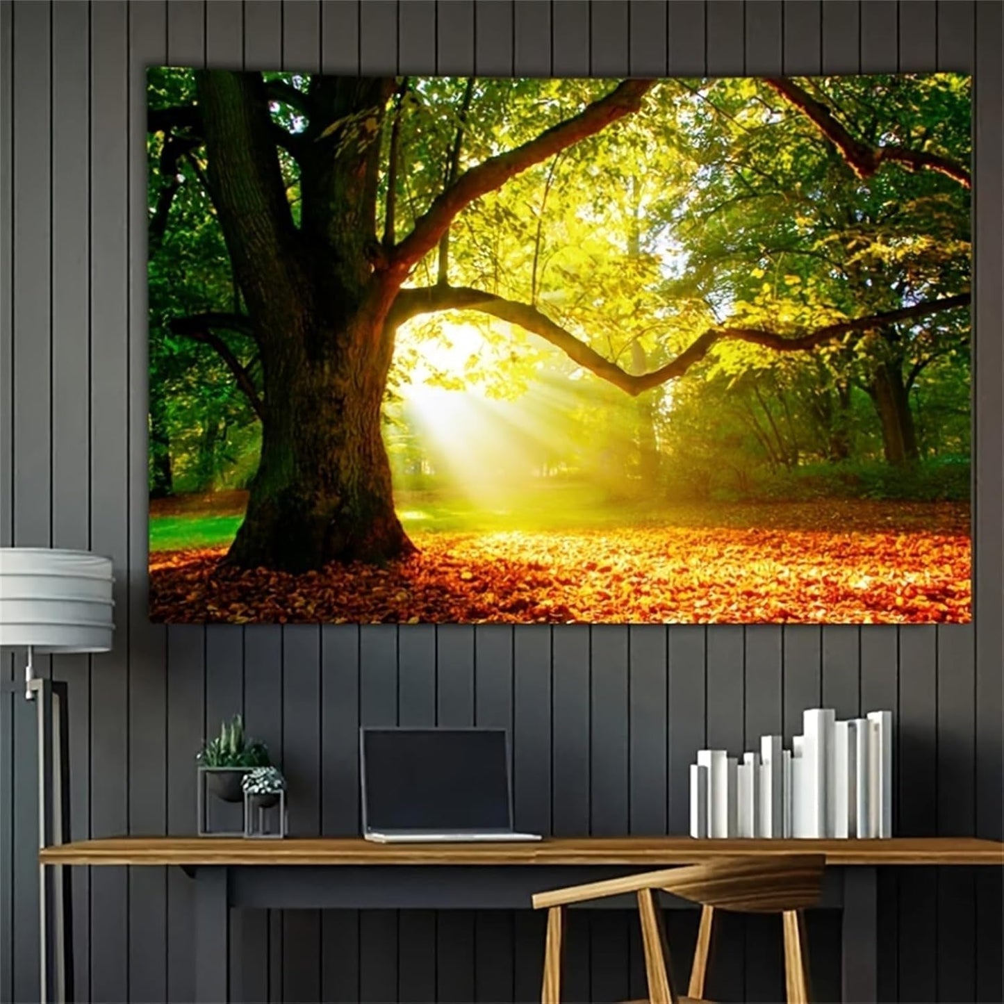 Alfombra tapiz bosque lienzo árbol sol cielo Hogar - Accesorios y Decoración Naty Shop 200L X 150B Cm