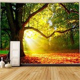 Alfombra tapiz bosque lienzo árbol sol cielo Hogar - Accesorios y Decoración Naty Shop