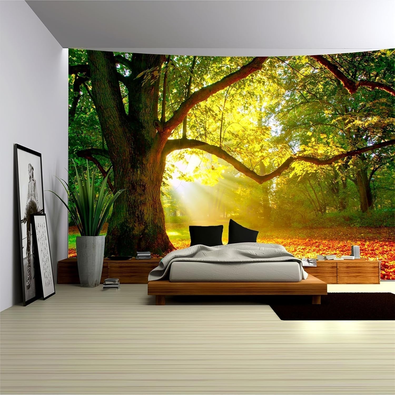 Alfombra tapiz bosque lienzo árbol sol cielo Hogar - Accesorios y Decoración Naty Shop 230L X 180B Cm