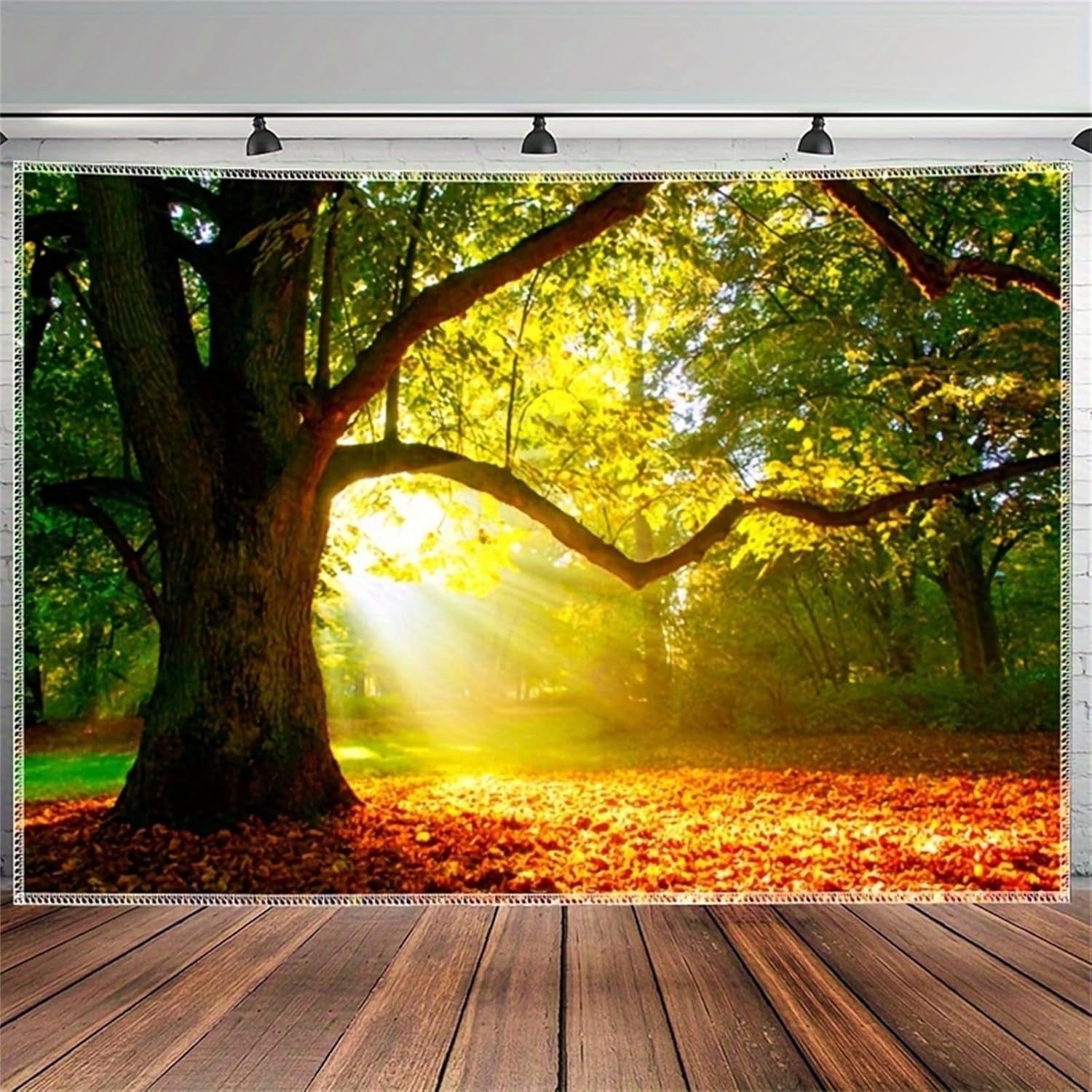 Alfombra tapiz bosque lienzo árbol sol cielo Hogar - Accesorios y Decoración Naty Shop