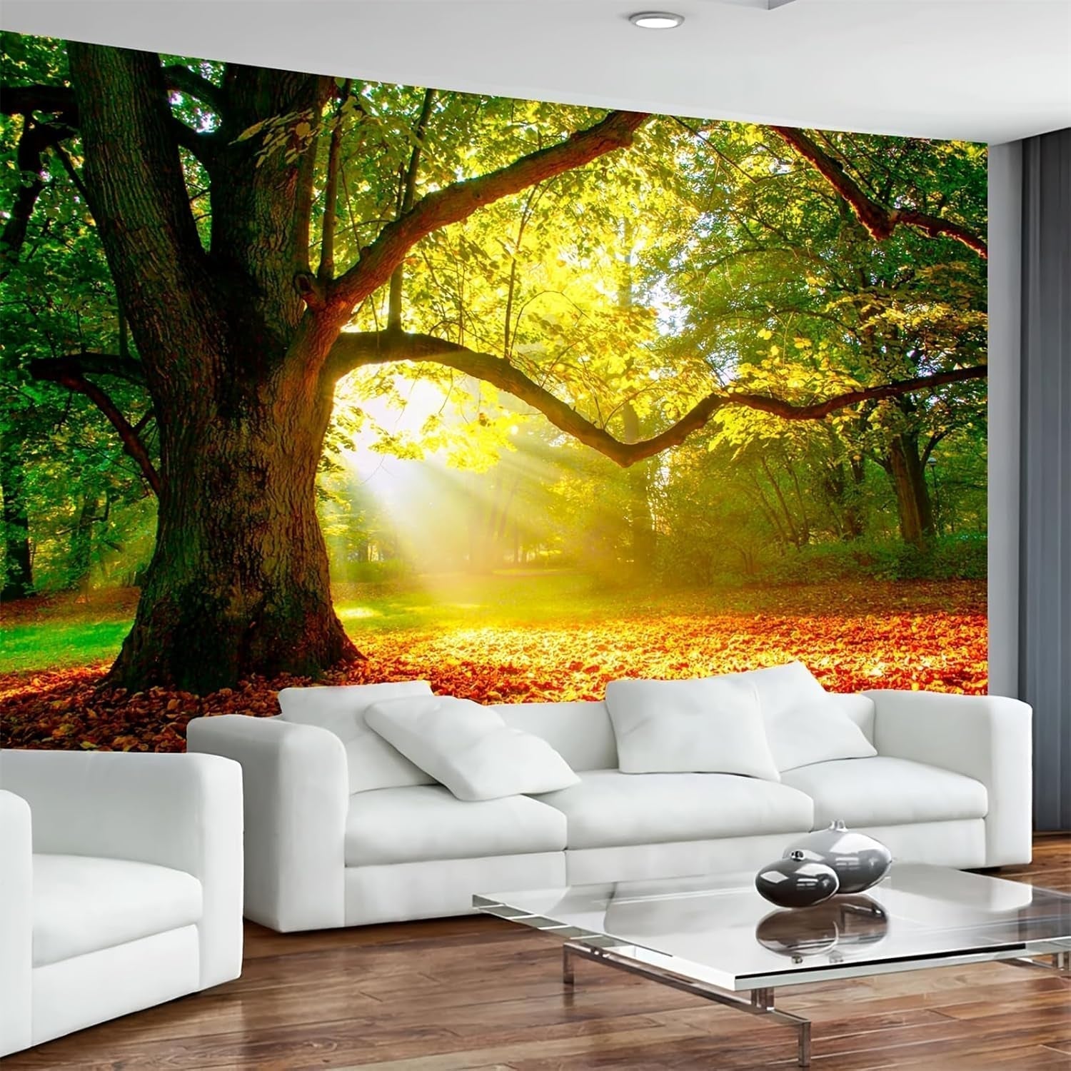 Alfombra tapiz bosque lienzo árbol sol cielo Hogar - Accesorios y Decoración Naty Shop 300L X 180B Cm