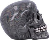 Calavera de Rejilla Holográfica de Plata Adorno de Calavera de Rejilla Holográfica de Plata Plata 16,5cm Estatuillas y Esculturas Naty Shop