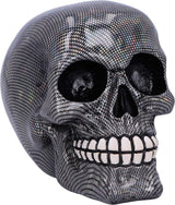 Calavera de rejilla holográfica plateada Adorno de calavera de rejilla holográfica plateada Plata 16,5 cm Estatuillas y esculturas Naty Shop Título predeterminado