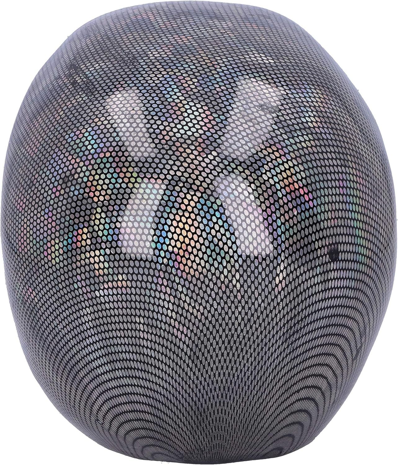 Calavera de Rejilla Holográfica de Plata Adorno de Calavera de Rejilla Holográfica de Plata Plata 16,5cm Estatuillas y Esculturas Naty Shop
