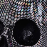 Calavera de Rejilla Holográfica de Plata Adorno de Calavera de Rejilla Holográfica de Plata Plata 16,5cm Estatuillas y Esculturas Naty Shop