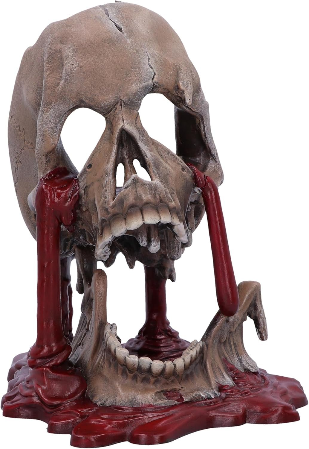 Calavera Renacentista, 19cm, Resina, Negro y Dorado, Motivo Barroco Dorado, Adorno de Calavera Negra, Decoración Gótica, Fundida en la mejor resina sintética, Pintada a mano por expertos Naty Shop Estatuillas y Esculturas Marrón 16,5cm