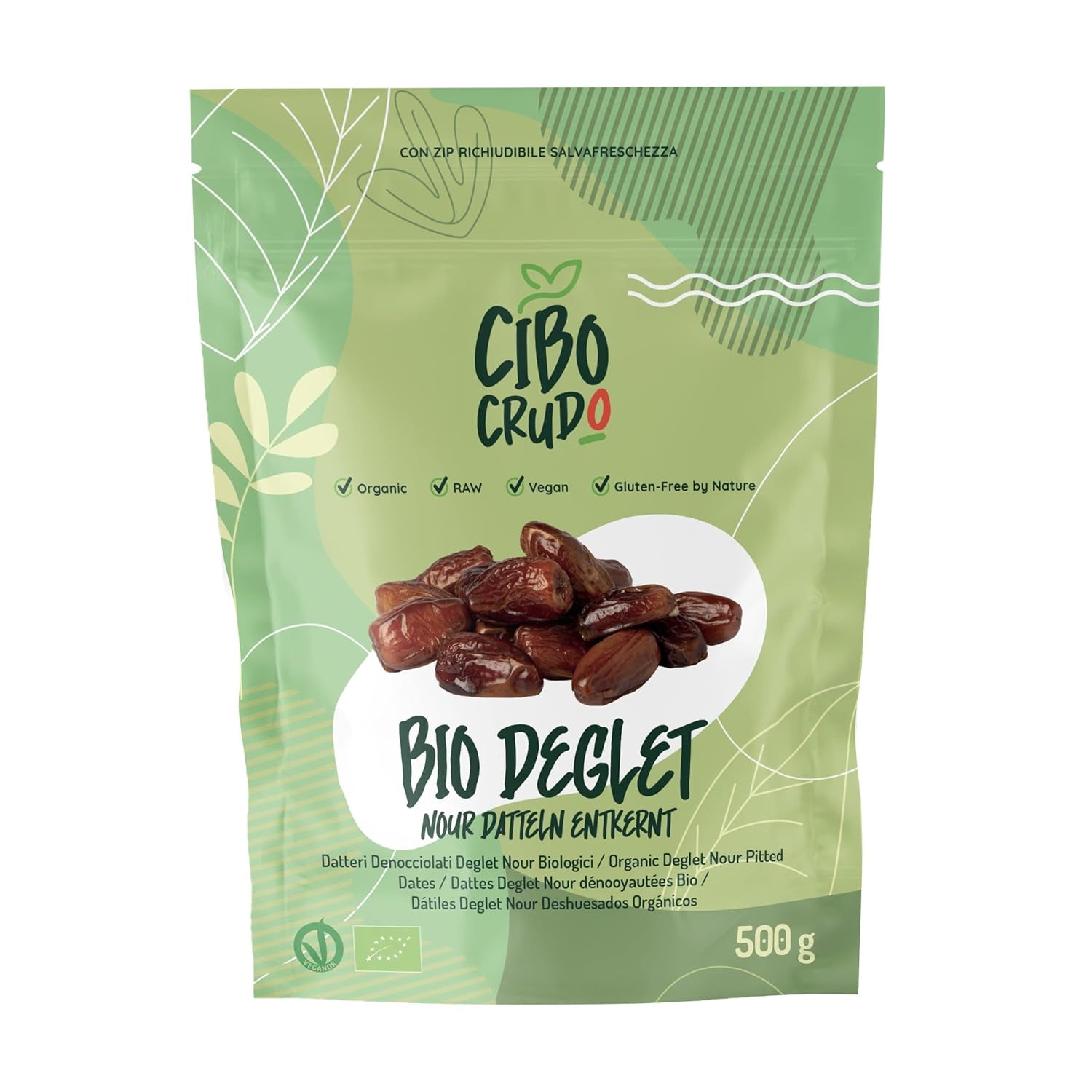 Dátiles sin semillas Deglet Nour Bio - 500g. Dátiles secos orgánicos naturales Deglet Nour. Dátiles secos. Productos deshidratados Naty Shop 500G Data Deglet