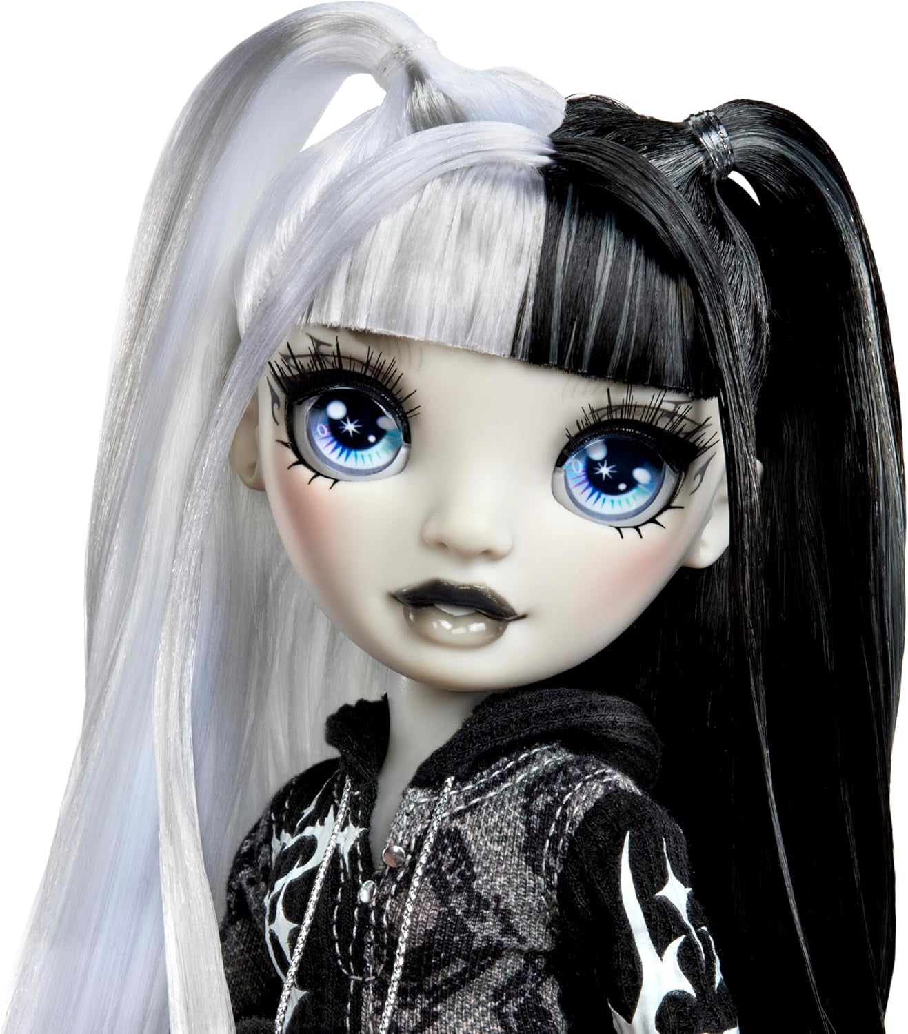 Girls Night Rainbow High Shadow High - Heather Grayson - Muñeca fashion de 28 cm con pelo en tonos grises, blanco y negro y conjunto con accesorios y peine - Para coleccionistas y niños a partir de 6 años