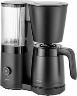 ZWILLING ENFINIGY Cafetera espresso de filtro con jarra de cristal de 1,5 l, cafetera espresso con caldera de acero inoxidable, función de floración y descalcificación inteligente, plástico, plata