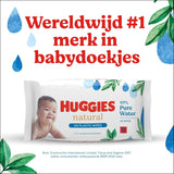 Huggies Toallitas húmedas naturalmente biodegradables para bebés sensibles, 8 x 48 toallitas, paquete a granel