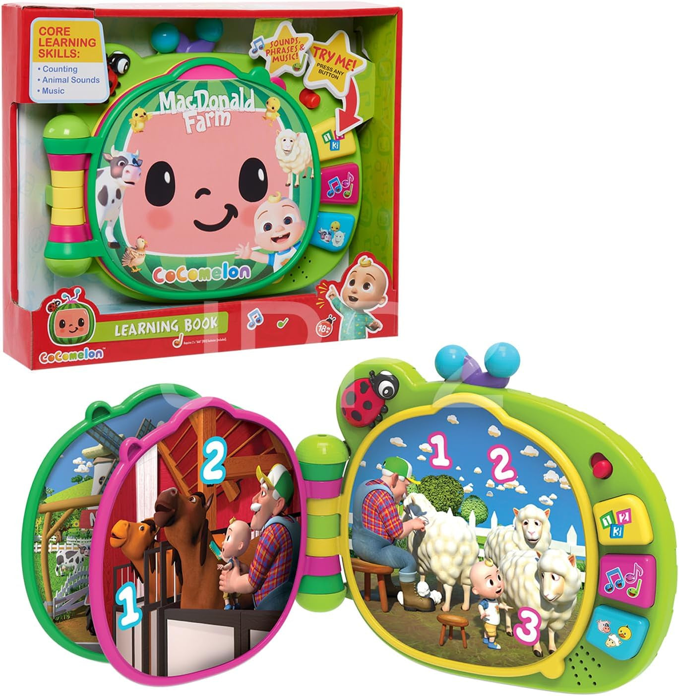 CoComelon, libro de aprendizaje de J.J, funciones de aprendizaje y electrónica, juguete para niños a partir de 18 meses, CCM10 (versión francesa) Bebe Naty Shop Toys Default Title