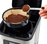 Cafetera Clatronic® con temporizador, jarra de 1,5 litros para 12-14 tazas de café, temporizador LCD 24h, función mantener caliente, antigoteo, filtro extraíble, display e indicadores luminosos, 900W - KA 3642
