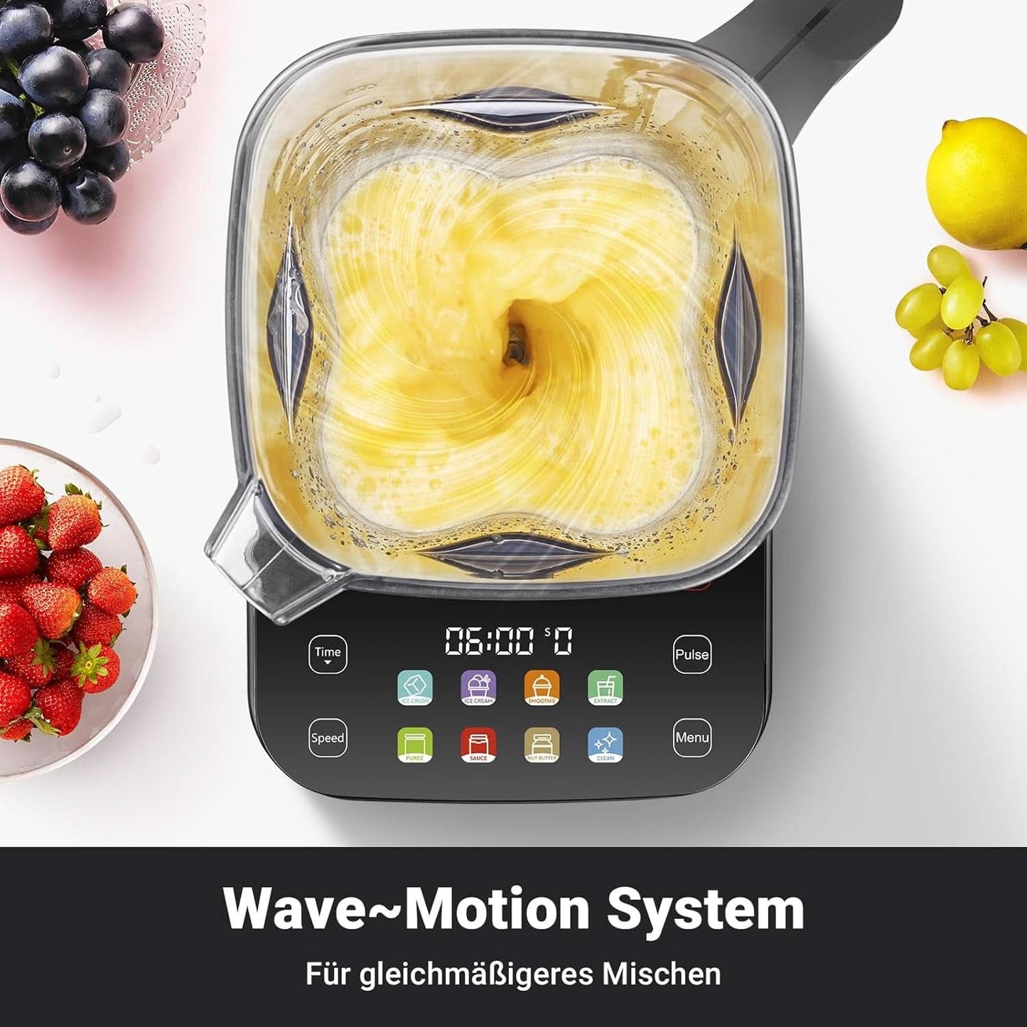 Batidora AMZCHEF, 8 menús inteligentes y 10 velocidades, Pantalla táctil LCD Cocina Naty Shop