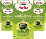Yogi Tea - Té verde Matcha con limón, té verde ayurvédico de hierbas orgánicas, mezcla de té verde, Matcha, hierba de limón y lima, paquete de 6 té Yogi, 6 x 17 bolsas de té (102 bolsas de té en total)