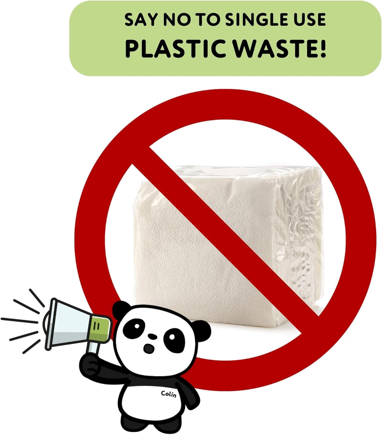 Servilletas de cóctel de bambú The Cheeky Panda | servilletas blancas 100 piezas servilletas de papel