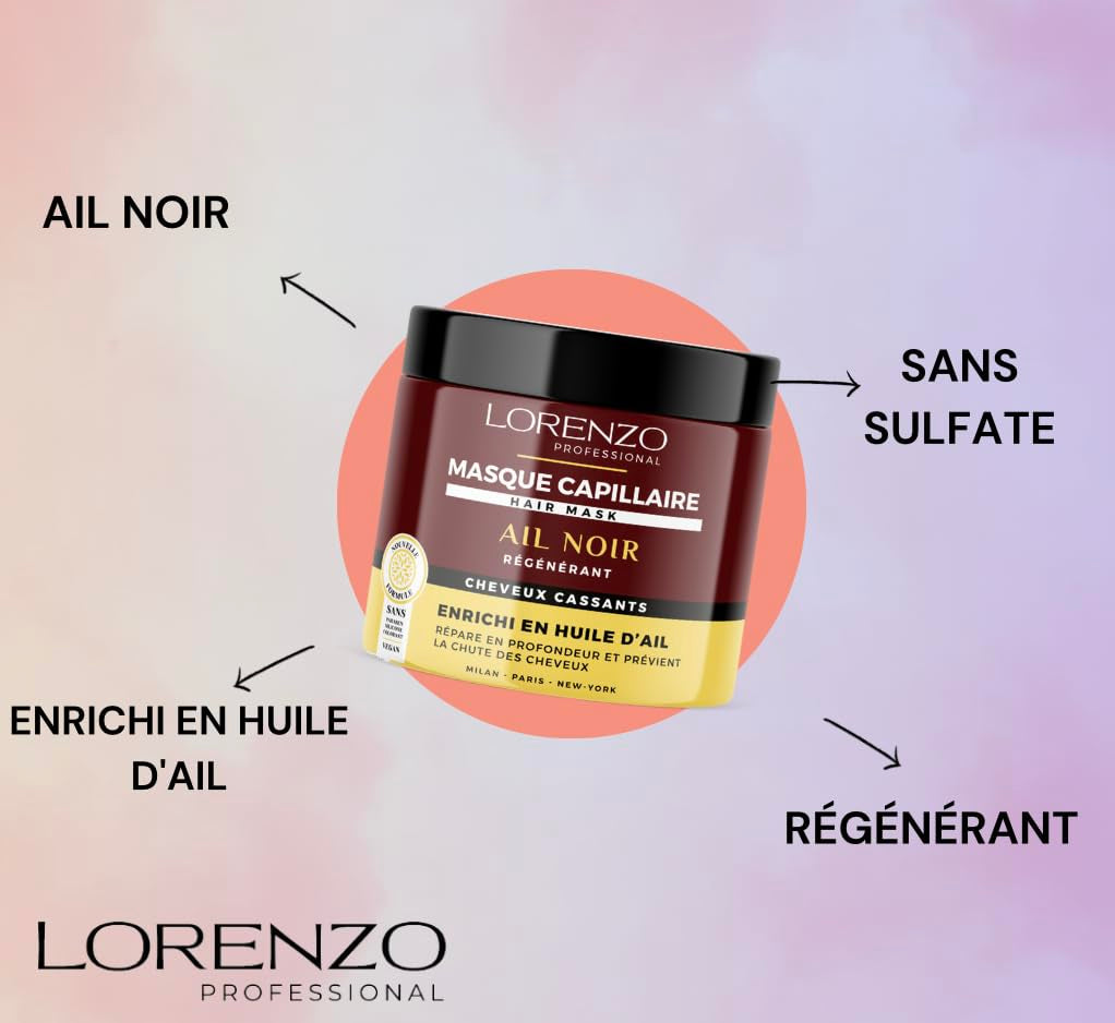Mascarilla capilar con ajo negro (cabello frágil) 500 ml Naty Shop mascarilla capilar
