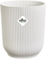elho Vibes Fold Orchid High 12.5cm - Macetas para orquídeas de interior - Macetas para flores de interior - 100% plástico reciclado - Blanco/Blanco sedoso