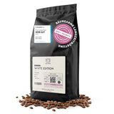 KING'S COFFEE - EDICIÓN BLANCA - mezcla ligera 100% Arábica procedente de Etiopía, México, Perú y Tanzania - tostado en lotes pequeños en Italia - granos de espresso enteros para máquinas portafiltro - 1 kg