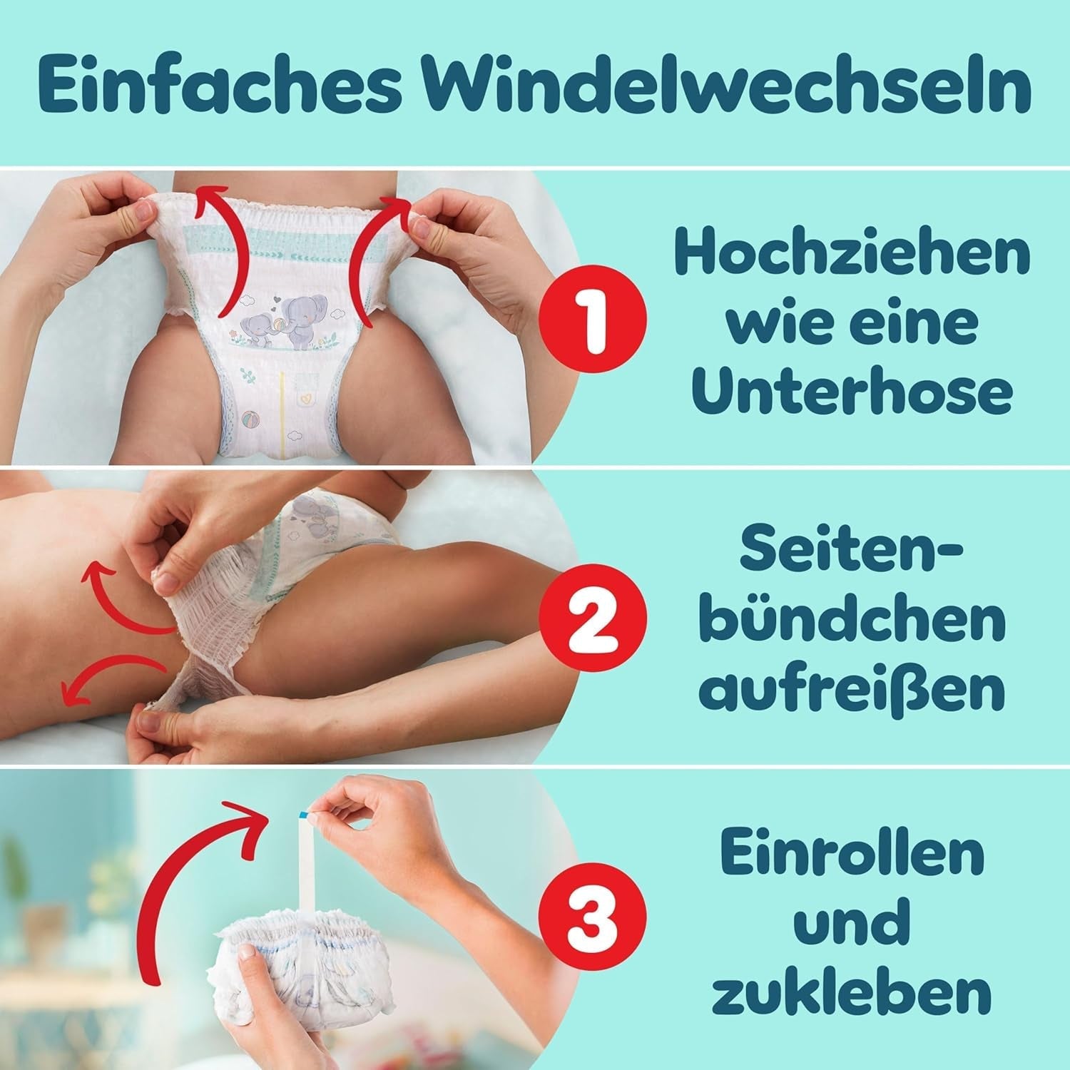 Pampers Premium Protection Pants Talla 7, 123 pañales, 15 kg+, con ajuste de 360° y puños suaves antifugas para una comodidad y protección óptimas