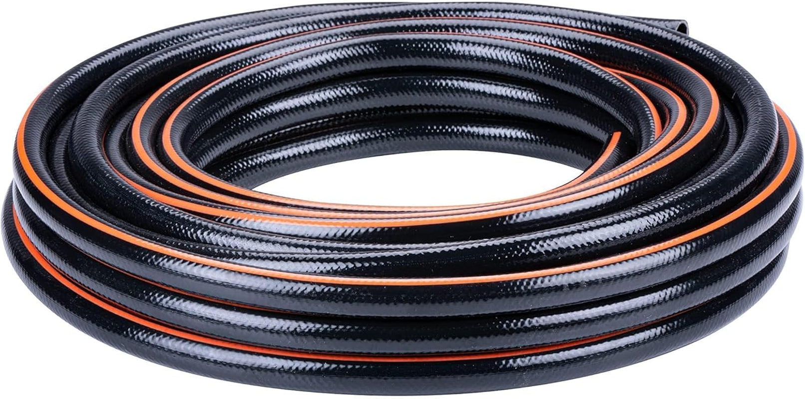 Manguera de Jardín BLACK+DECKER 15 metros - Ø13MM - PVC duradero - Regar el jardín, lavar el coche, llenar la piscina - Compatible con cualquier grifo estándar - Negro/Naranja