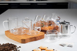Tarro de vidrio borosilicato transparente de 300 ml con tapa y cuchara Good Morning