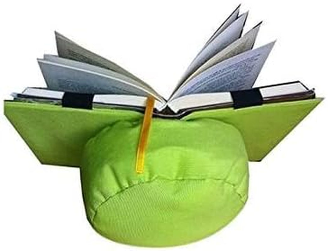 Almohada de lectura, verde, soporte de libros para lectores, de tela, ajustable al libro