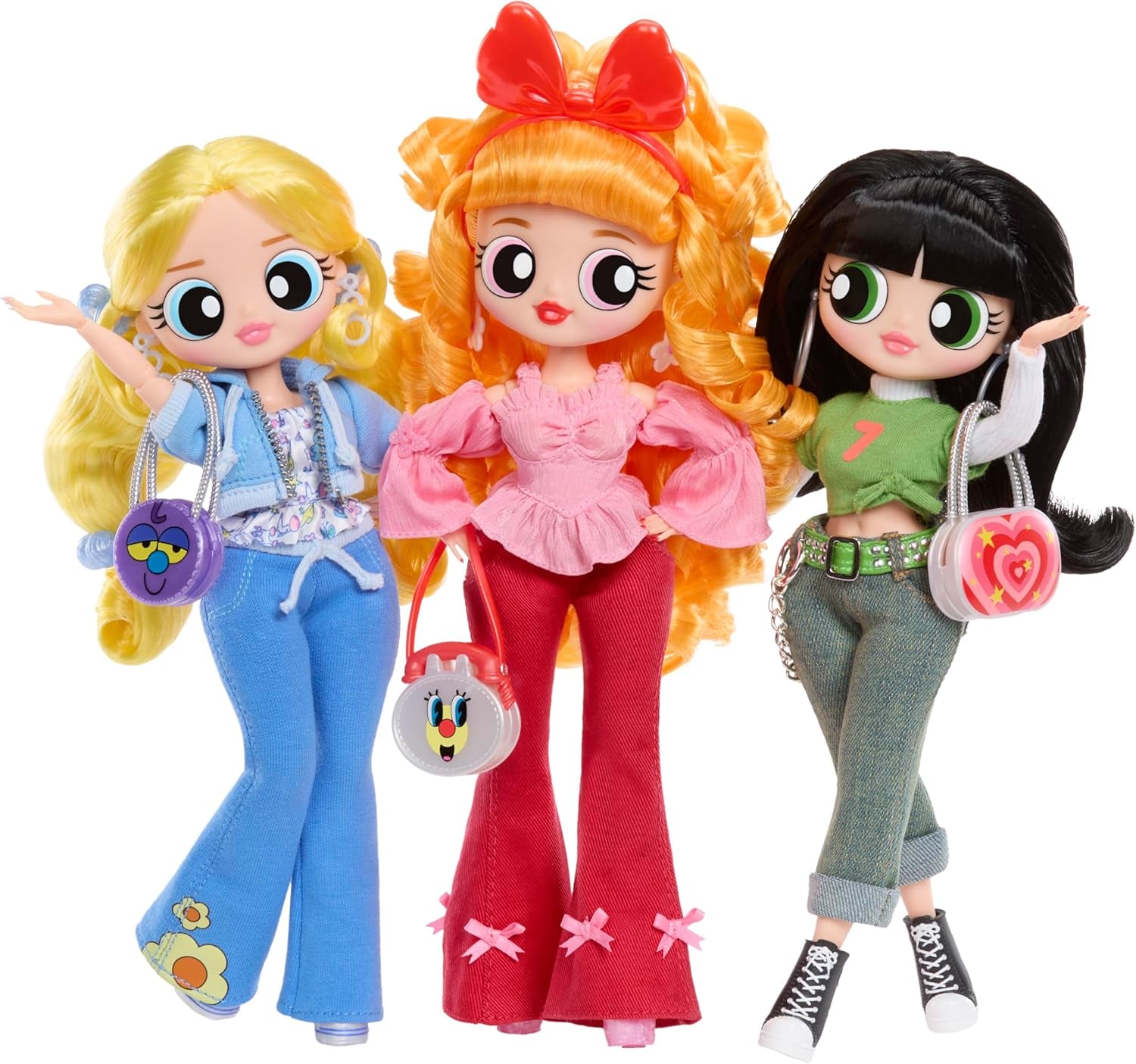 JAJAJA. ¡Sorpresa! OMG The Powerpuff Girls Puppe - Bubbles - Incluye 1 modo puppe, conjunto y accesorios incluidos, 3 por separado
