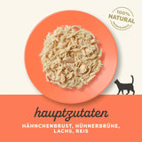 Applaws Comida Húmeda para Gatos 100% Natural, Pechuga de Pollo con Salmón en Caldo - Paquete de 12 Sobres de 70g