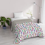 Fantasy Ropa de Cama Italiana Microfibra Verano 1,5 Camas Murrine Edredones y Edredones Naty Shop Multicolor 1 Posto E Mezzo