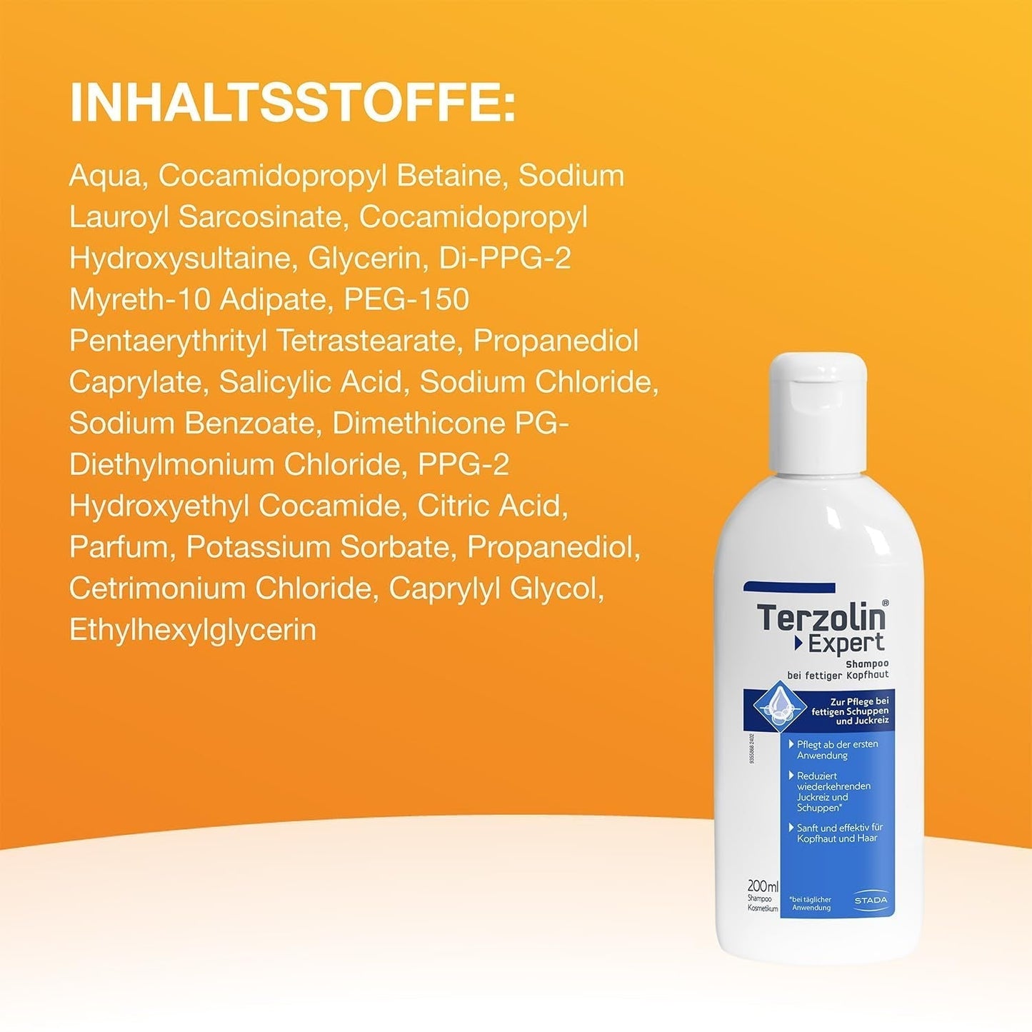Terzolin Expert Champú para cuero cabelludo y cabello graso, anticaspa, 200 ml Ducha y baño Terzolin