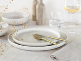 CreaTable, 23714, Serie Uno Athena, Vajilla de 12 Piezas para 4, Juego de Platos de Porcelana, Apto para Lavavajillas y Microondas, Hecho en Portugal
