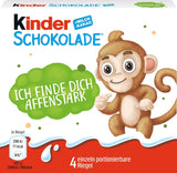 Chocolate Kinder (20 x 50 g) - Regalo de San Valentín para él y ella, dulces de Carnaval y Mardi Gras - Barras de chocolate con leche rellenas - 20 paquetes de 4 barras individuales cada uno