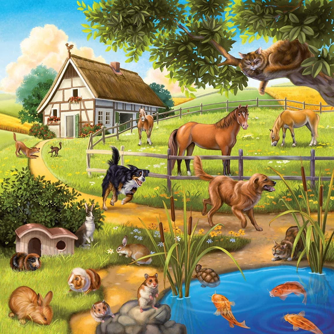 Ravensburger Puzzle para niños - 09265 Bosque/Zoo/Mascotas - puzzle para niños mayores de 5 años, con 3X49 piezas Puzzle Naty Shop