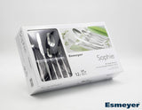 199-830 Cubertería Sophie de 60 piezas pulida en caja de regalo, Cocina Naty Shop