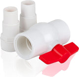 Gre AR512 - Válvula todo/nada con 2 adaptadores para mangueras Ø38 y Ø32 mm
