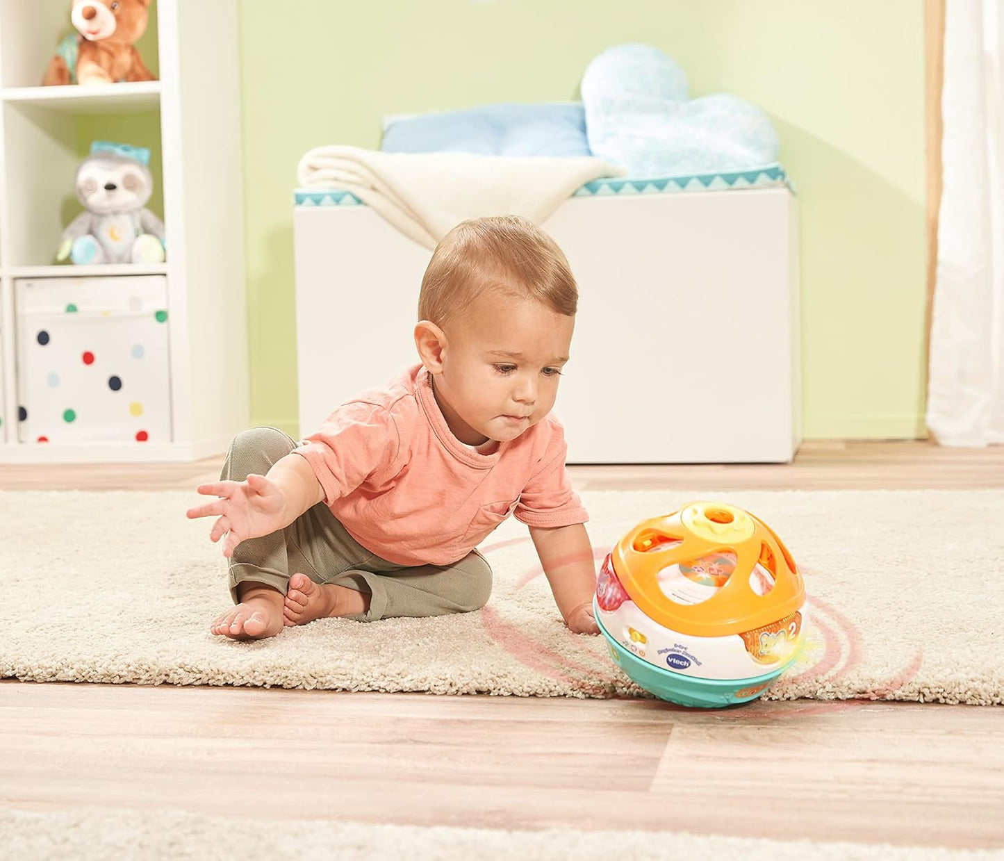 Vtech Baby 3 en 1 Bola de música mágica con movimiento automático, juguete interactivo para niños de 9 a 36 meses, juguetes coloridos para bebés Naty Shop