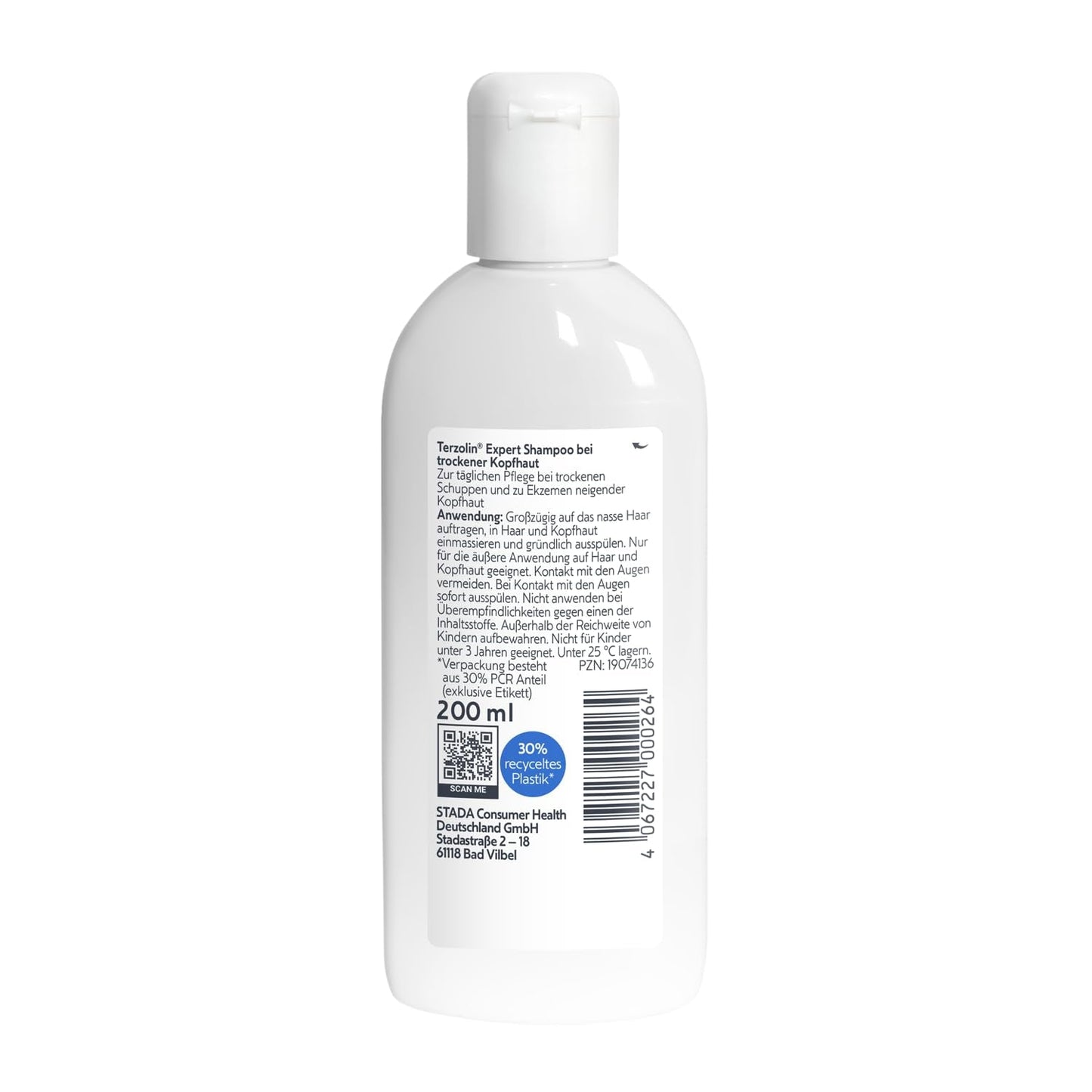 Terzolin Expert Champú para cuero cabelludo y cabello graso, anticaspa, 200 ml Ducha y baño Terzolin