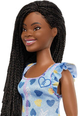 Muñeca Barbie Fashionistas núm. 229 con síndrome de Down en vestido de corazón, desarrollado en cooperación con la Sociedad Nacional del Síndrome de Down, HYK14 Naty Shop Dolls