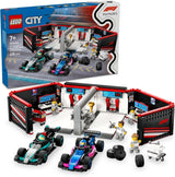LEGO City Garaje de F1 con coches de carreras Mercedes-Amg y Alpine - Coche de carreras de Fórmula 1 con 2 conductores y 4 minifiguras mecánicas - Regalo para niños y niñas mayores de 7 años y aficionados 60444 Juegos de construcción Beuche den LEGO-Store Default Title
