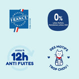 - Pañales talla 4+ (9-20 kg) - saludables y muy absorbentes - 12 horas a prueba de fugas - sin sustancias no deseadas - fabricado en Francia - precio asequible - 126 pañales desechables