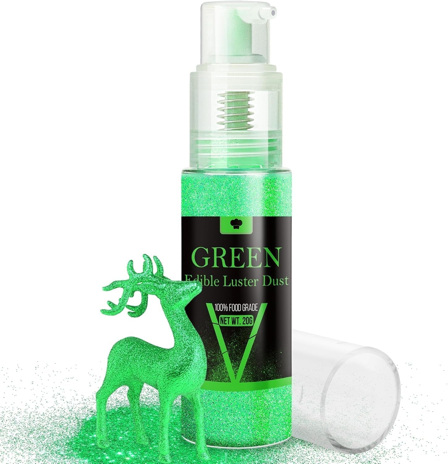 Set de espray de purpurina comestible - 20 g de polvo de purpurina iridiscente para bebidas, champán, pasteles - Colorante metálico comestible para cócteles, vino, licor, repostería, tartas