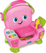 Clementoni 17755 Sillón de canto con sonido y baile rosa - Sillón interactivo y multifuncional para niños en italiano, juguete 1 año - Made in Italy, multicolor Juguetes Bebe Naty Shop