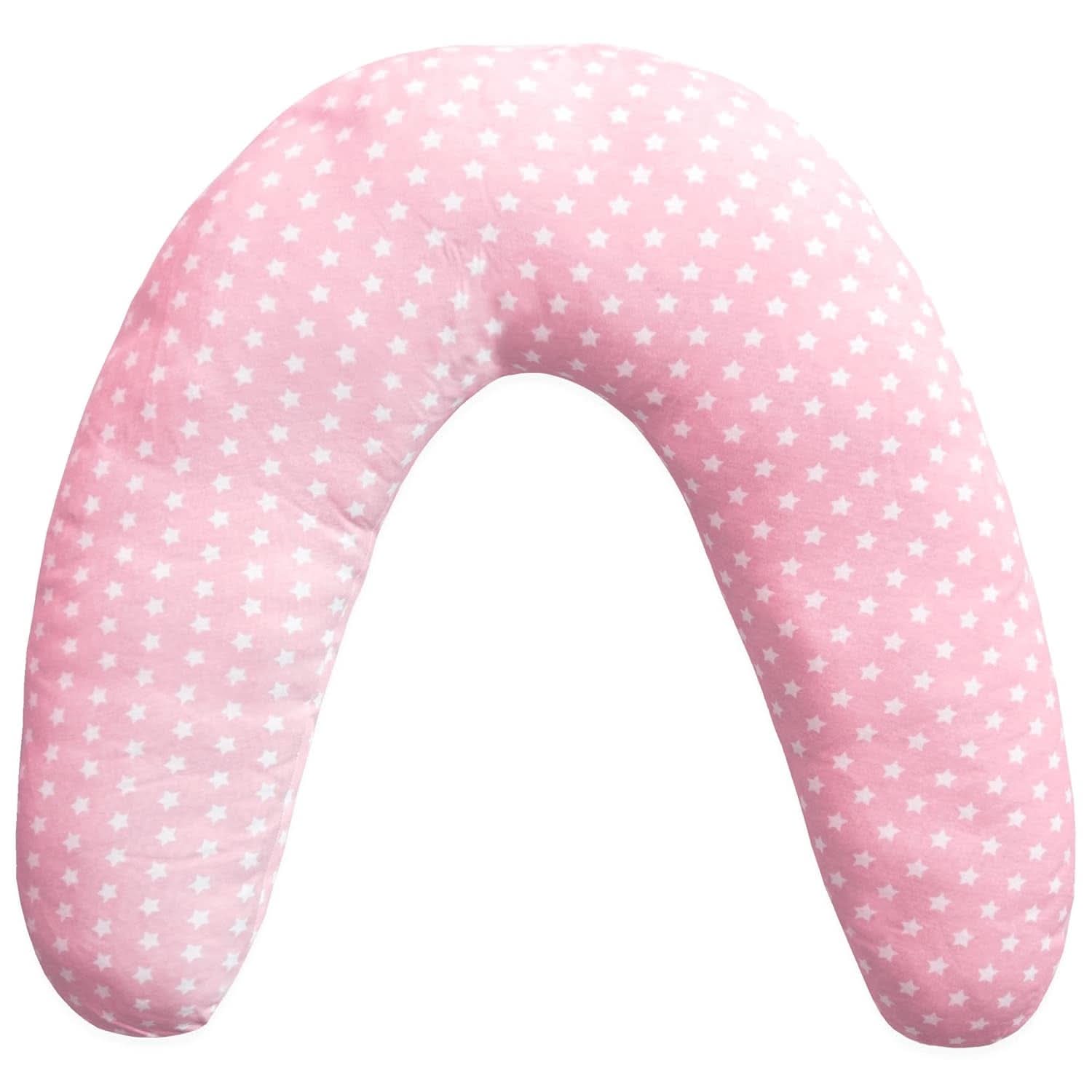 Cojín de lactancia para recién nacido, XL, Funda 100% algodón, desenfundable y lavable, Relleno de Poliéster, Estampado de estrellas Accesorios Alimentación y Lactancia Bebe Naty Shop Rosa XL