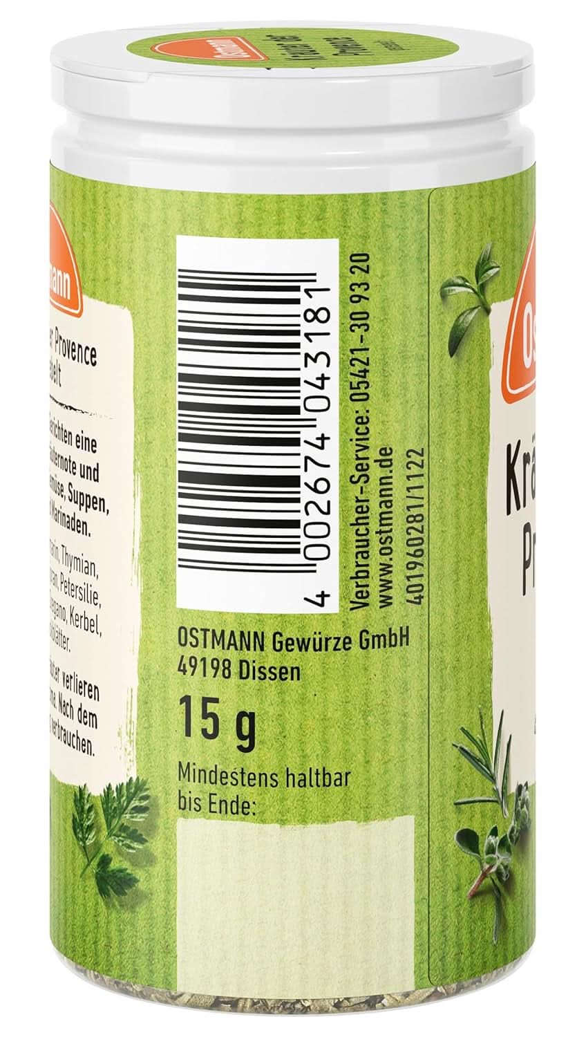Hierbas De Provenza Ostmann, 15 G Condimentos Naty Shop