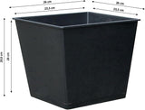 Maceta universal Dehner, plástico, negro, 30 x 26 x 26 cm
