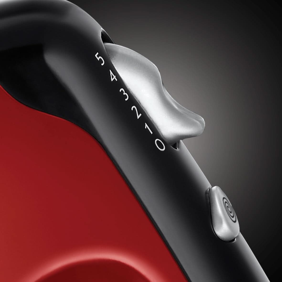 Batidora de mano Russell Hobbs [Handrührgerät] Desire Rot (5 Geschwindigkeitsstufen+Turbofunktion, 2 Spülmaschinengeeignete Rührbesen & Knethaken, Auswurftaste, Aufrechte Parkposition) Handrührer 24670-56 Cocina Naty Shop