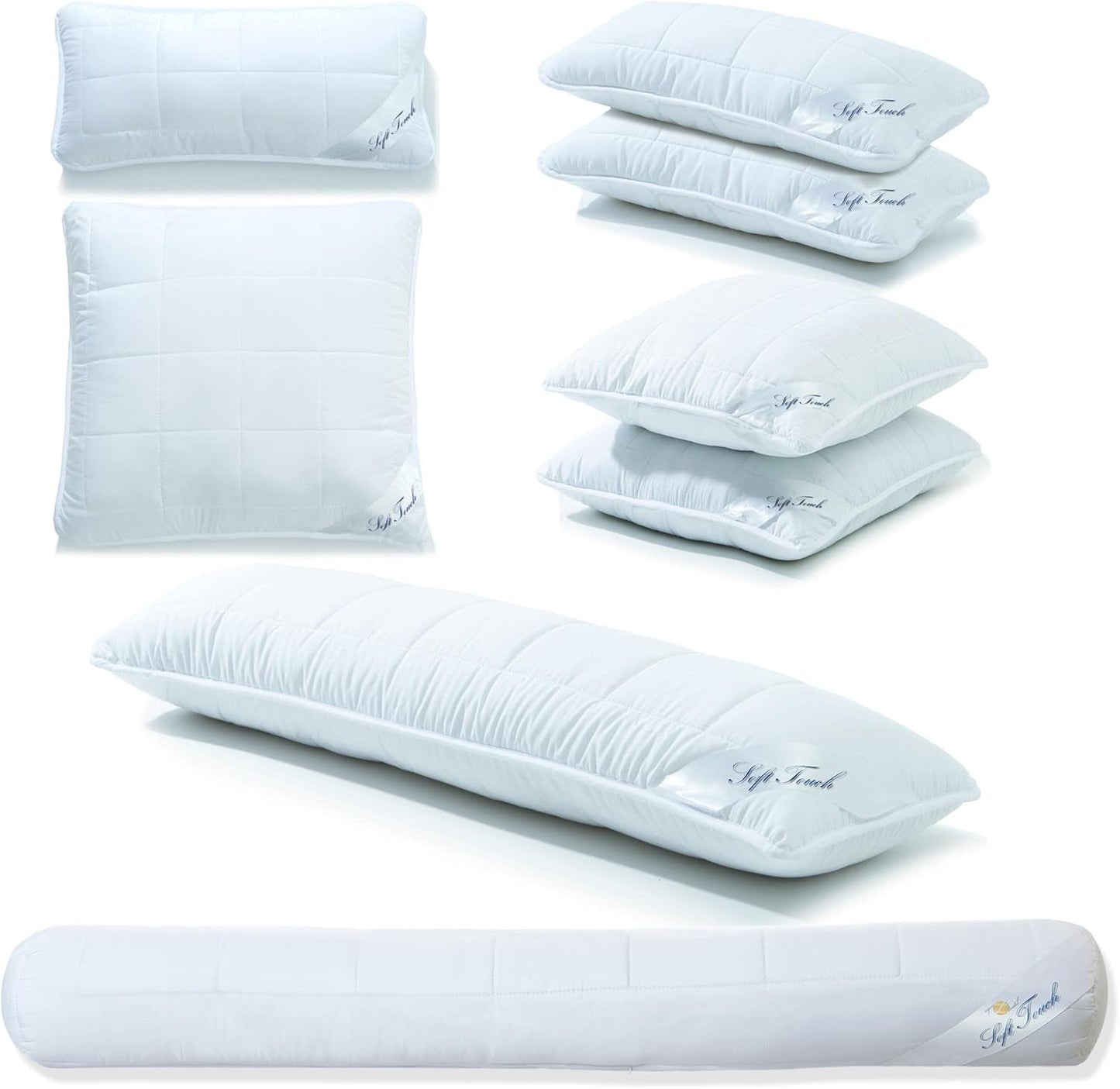 Almohada para dormir de lado 40 X 145 Cm almohada de lactancia con cierre de cremallera 1500G Climatizador Almohadas estándar Oeko-Tex Naty Shop