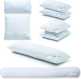 Almohada para dormir de lado 40 X 145 Cm almohada de lactancia con cierre de cremallera 1500G Climatizador Almohadas estándar Oeko-Tex Naty Shop