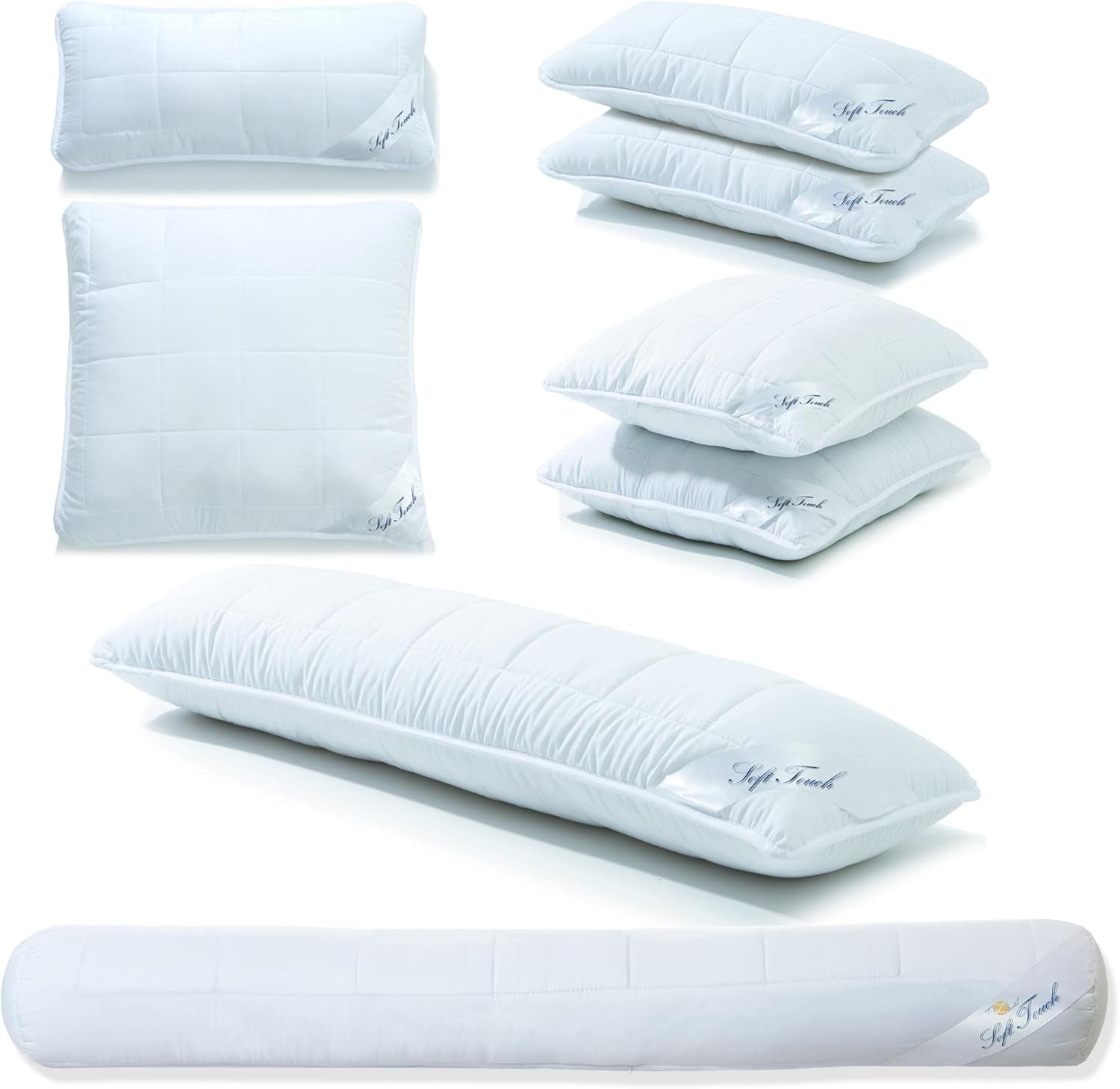 Almohada para dormir de lado 40 X 145 Cm almohada de lactancia con cierre de cremallera 1500G Climatizador Almohadas estándar Oeko-Tex Naty Shop